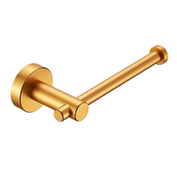Heemli Modern Wall-Mounted Single Arm Toilet Paper Holder in Gold