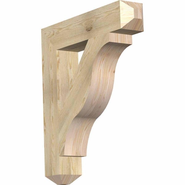 Ekena Millwork 6 in. x 36 in. x 32 in. Douglas Fir Funston Craftsman Rough Sawn Bracket