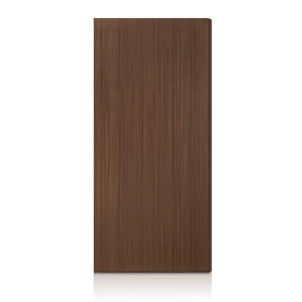 30 in. x 80 in. Walnut Texture Flush Hollow Core Composite Interior Door Slab