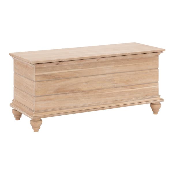 Powell Ellsworth Natural Cedar Chest with Storage and Shiplap Style Siding