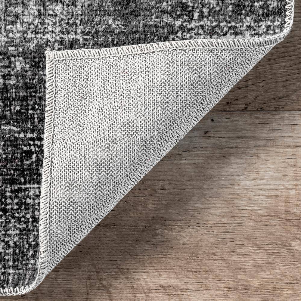 Corinna Charcoal Abstract Machine Washable Area Rug