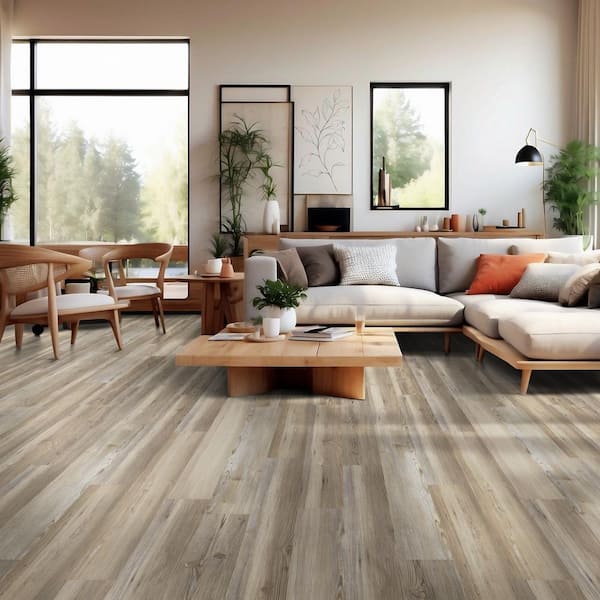 Hickman Coast 6 MIL x 6 in. X 36 in. Waterproof Click Lock Vinyl Plank Flooring (23.95 sq. ft./case)