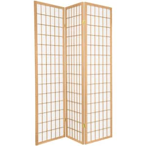 6 ft. Natural 3-Panel Room Divider