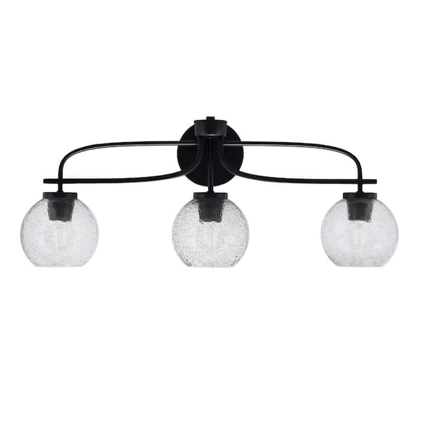 Unbranded Olympia 27.5 in. 3-Light Matte Black Vanity Light