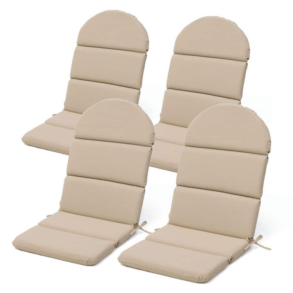 50 in. x 20 in. Deep Seat Outdoor Adirondack Chair Cushion in Beige (Set of