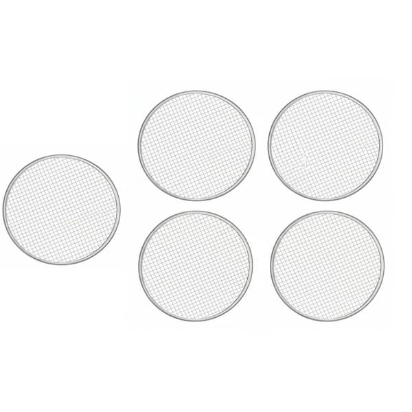 Aluminum Alloy 12-Cup Pizza Screen Nonstick Pizza Pan with Seamless Rim for Oven Baking, 4 Pack