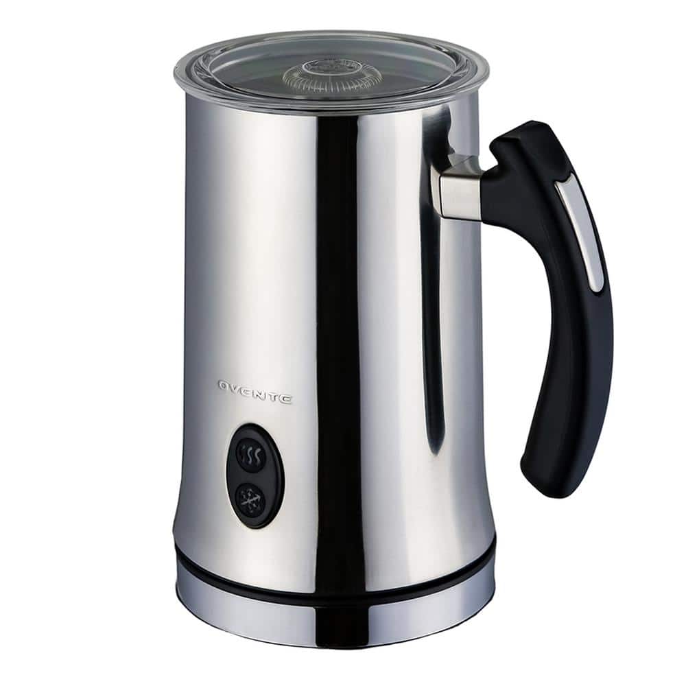 Ovente 1.25Cup Chrome Electric Double Wall Stainless Steel Milk