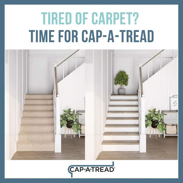 Cap A Tread Boca De Yuma 47 in. L x 12.15 in. W x 2.28 in. T Laminate Stair  Tread and Reversible Riser Kit 01CA71867 - The Home Depot