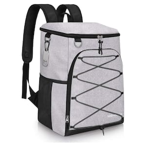 25 Liters Insulated Cooler Backpack Leakproof Soft-Side Cooler Lightweight for Picnic, Fishing, Hiking & Camping, Gray