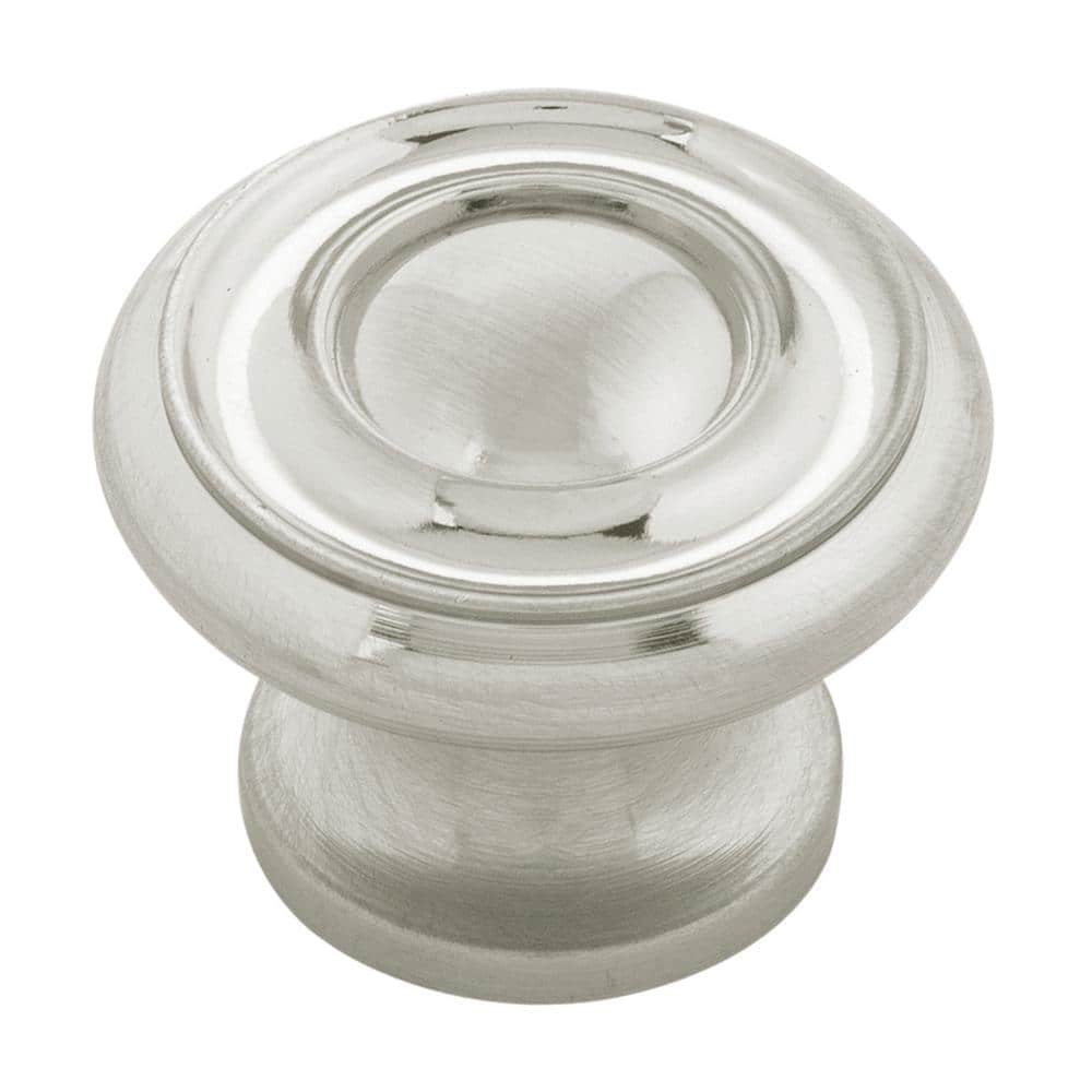 Cottage 1-1/2 in. Dia Satin Nickel Cabinet Knob (10-Pack) price history on PriceWatchPro