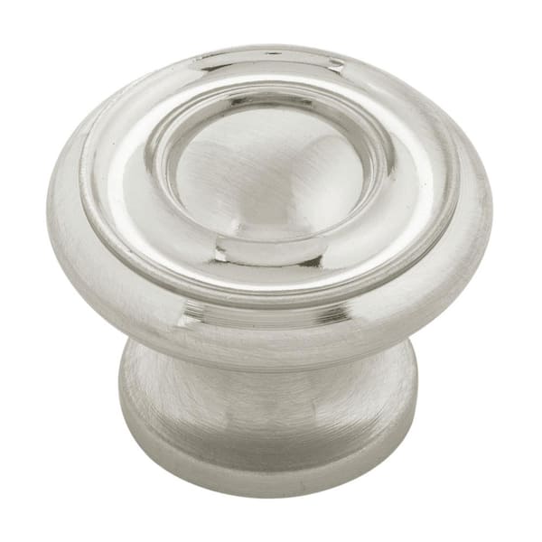 HICKORY HARDWARE Cottage 1-1/2 in. Dia Satin Nickel Cabinet Knob (10-Pack)