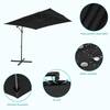 8.2x8.2 ft. Outdoor Patio Umbrella, Square Canopy Offset Umbrella for Villa Gardens, Lawns and Yard, Black