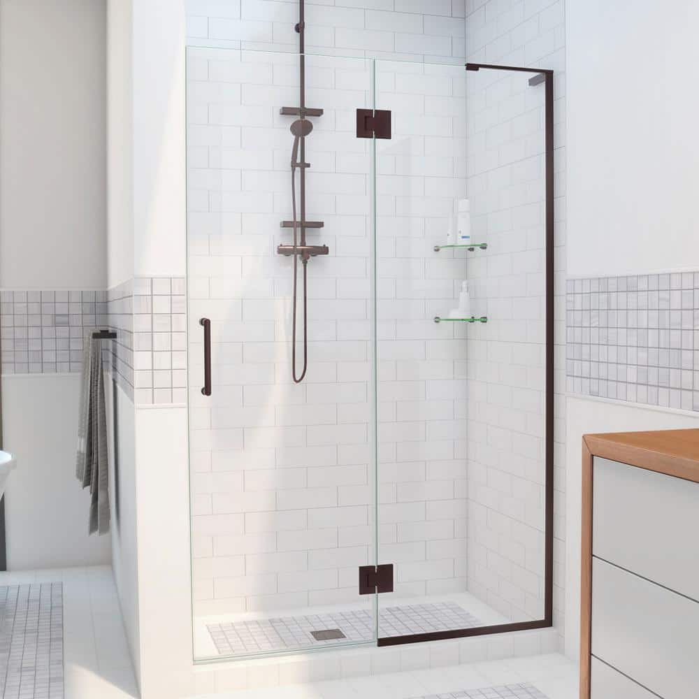 Unidoor-X 49 in. x 72 in. Frameless Hinged Shower Door in Oil Rubbed Bronze price history on PriceWatchPro