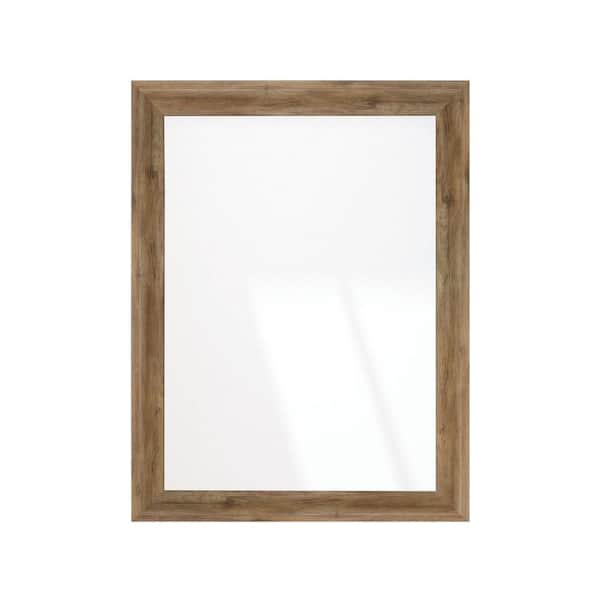 BrandtWorks 33 in. W x 47 in. H Americana Brown Rustic Sloped Wall Mirror