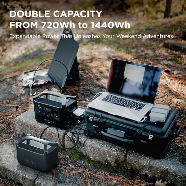 EcoFlow 600W Output/1200W Peak Push-Button Start Battery Generator
