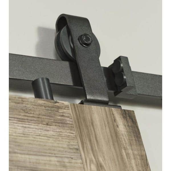 Millbrooke Weathered Grey PVC Barn Door with Acrylic Windows