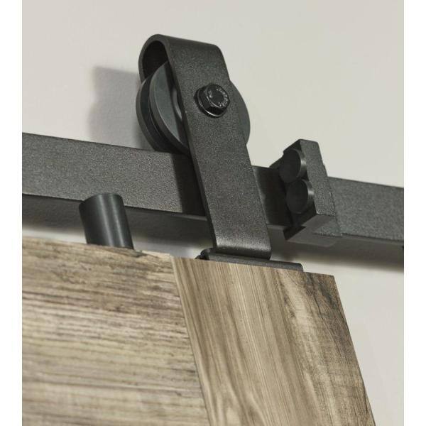 Millbrooke Weathered Grey PVC Barn Door with Acrylic Window
