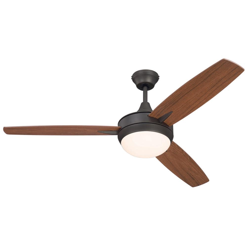 Targas 52" Espresso Ceiling Fan with Mahogany Blades and LED Light