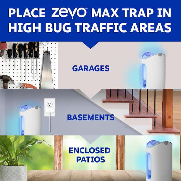 ZEVO Max Flying Insect Trap 1-Plug-in Base and 2-Refill Cartridges
