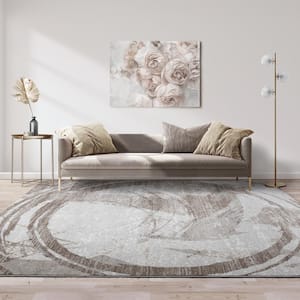 Alor Montu Beige 9 ft. x 13 ft. Abstract Indoor Area Rug