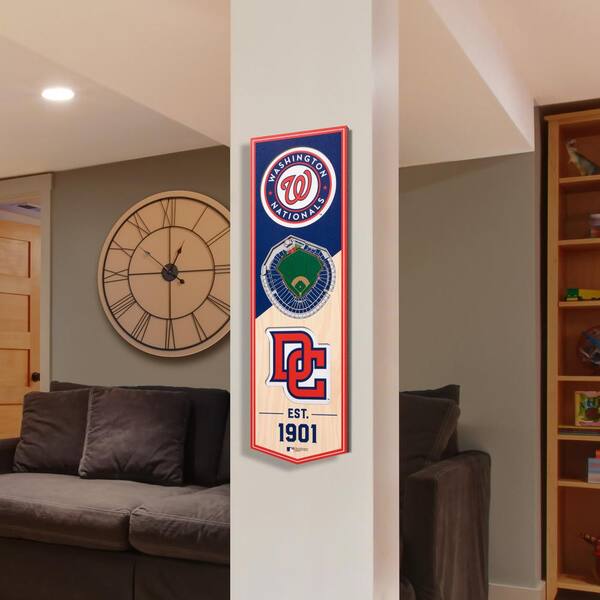 Washington Nationals: Baseball - Original Round Rotating Lighted Wall Sign  - The Fan-Brand