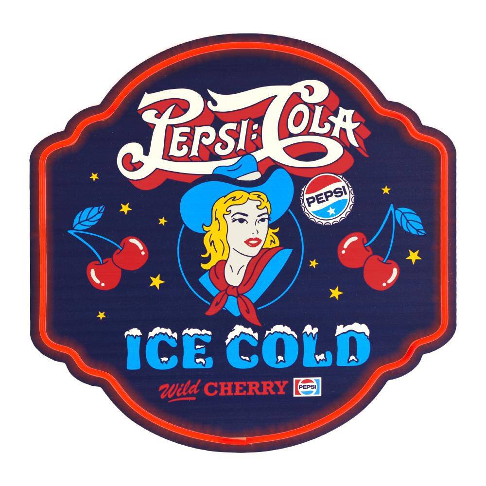 16 in. x 16 in. Red and Blue Licensed Pepsi Cola Ice Cold LED Plaque price history on PriceWatchPro