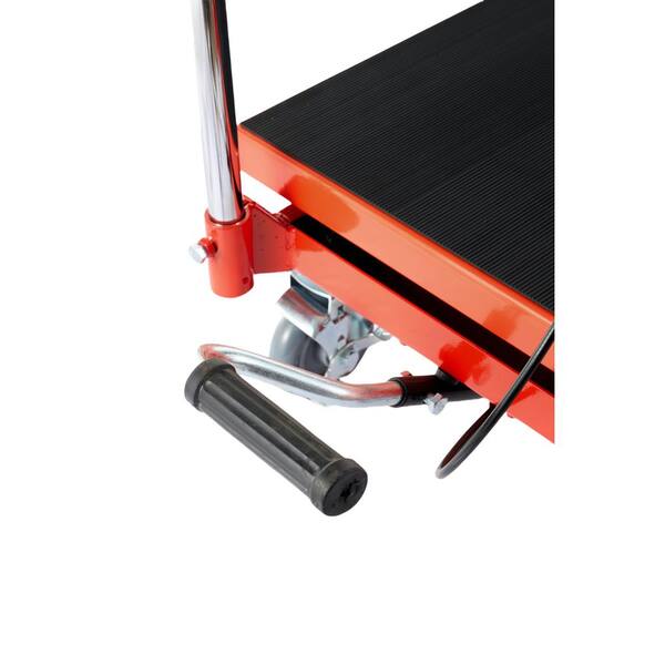 Hydraulic Lift Table Cart, Single Scissor Lift, Foot Pedal, Safety