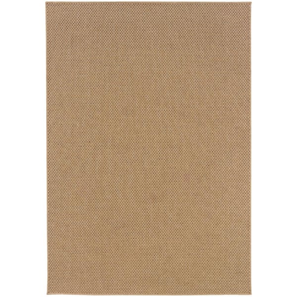 Sanibel Natural 7 ft. x 10 ft. Indoor/Outdoor Patio Area Rug