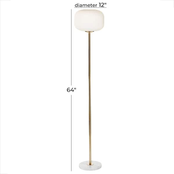 CosmoLiving by Cosmopolitan Gold Metal Pillar Hurricane Lamp 042815 - The  Home Depot