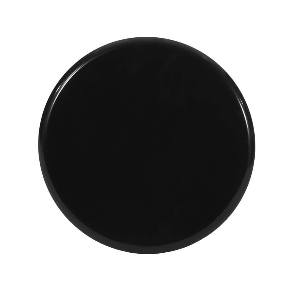 Black Powder-Coated Iron Pedestal Outdoor Side Table