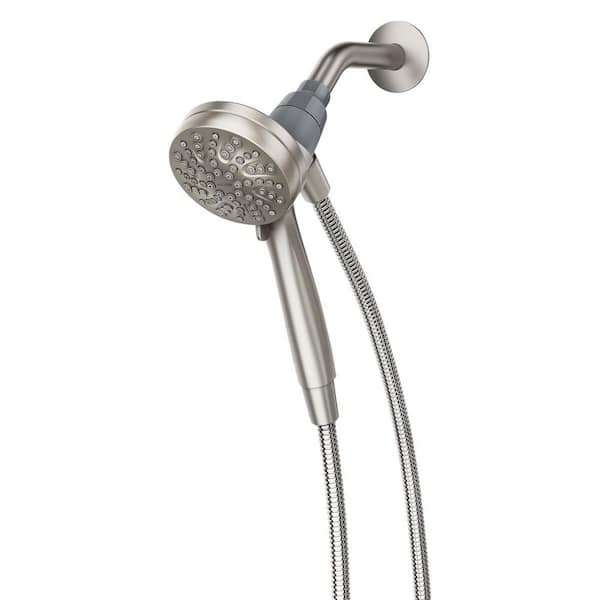 Engage 6-Spray Wall Mount Handheld Shower Head 2.5 GPM in Spot Resist Brushed Nickel with Magnetix Docking and Hose