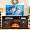 ToolCat 58.25 in. Freestanding Electric Fireplace TV Stand with 23 in. Fireplace Insert, Storage Space, Espresso, 320 sq. ft. MGG70-53-EH