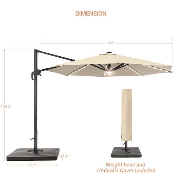 10 x 13 offset patio umbrella AKZ PLUS 10x13' Cantilever Umbrella