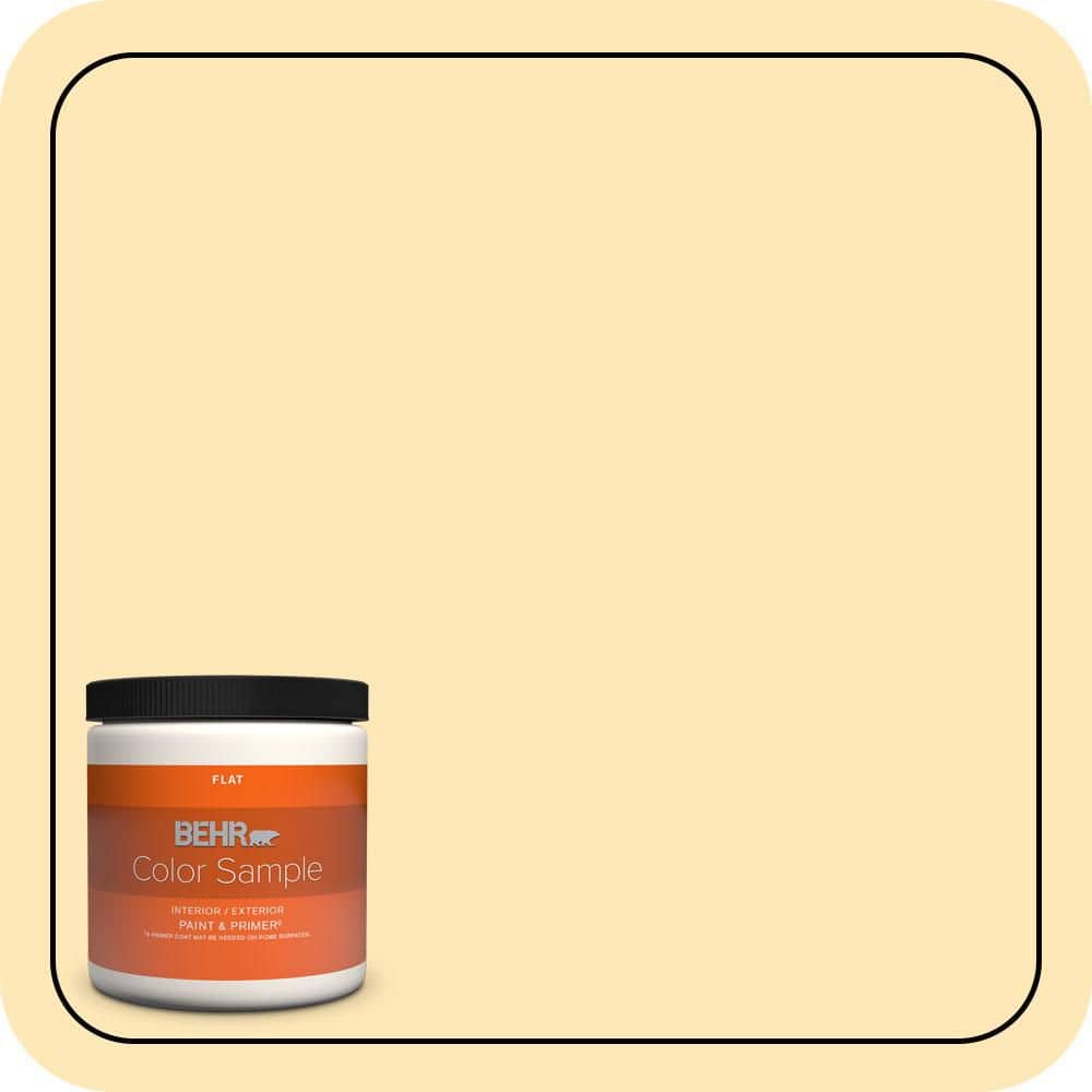 8 oz. #320A-3 Cornsilk Flat Interior/Exterior Paint & Primer Color Sample product image for price tracking