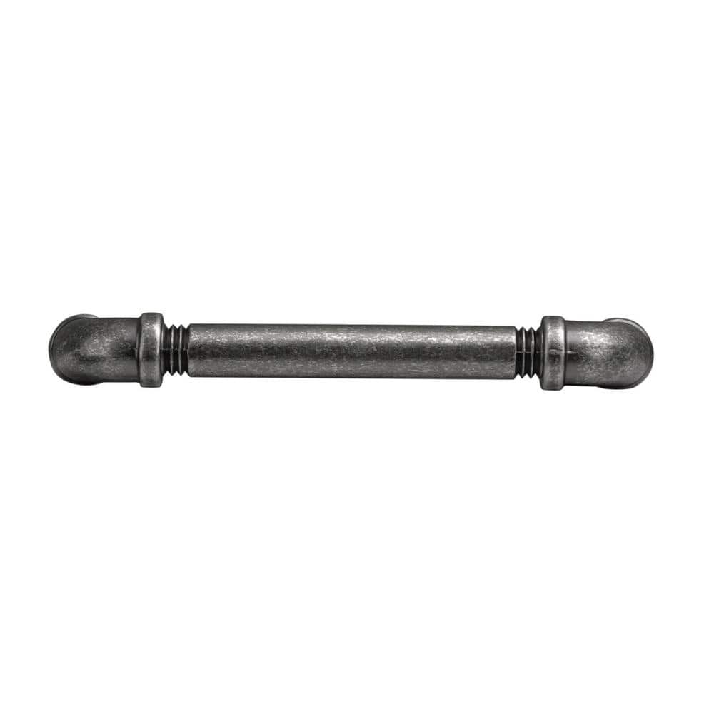 Black Nickel Industrial Bar Cabinet Pull with Mounting Hardware