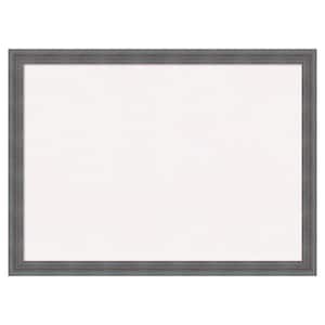 Dixie Grey Rustic Wood White Corkboard 30 in. x 22 in. Bulletin Board Memo Board