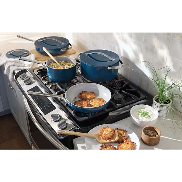 9-Piece Ceramic Nonstick Cookware Set in Navy