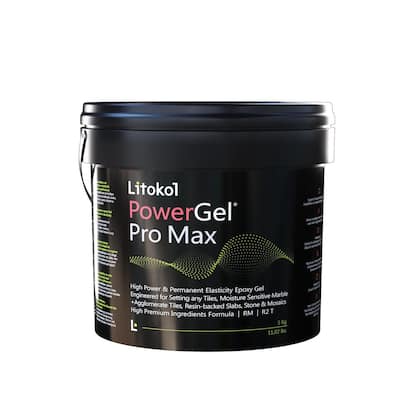 PowerGel Pro Max High-Performance Epoxy Tile Adhesive 120 Hr. Dry Time and Grout for Mosaics, Porcelain 11 lbs.