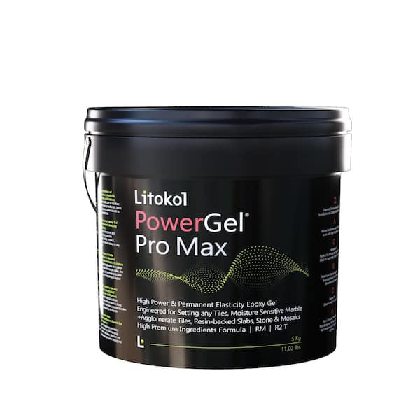 PowerGel Pro Max High-Performance Epoxy Tile Adhesive 120 Hr. Dry Time and Grout for Mosaics, Porcelain 11 lbs.