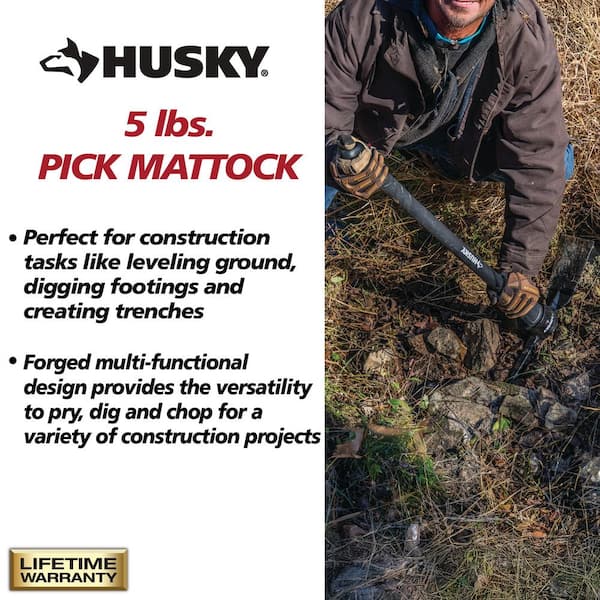 5 lb. Pick Mattock with 36 in. Fiberglass Handle