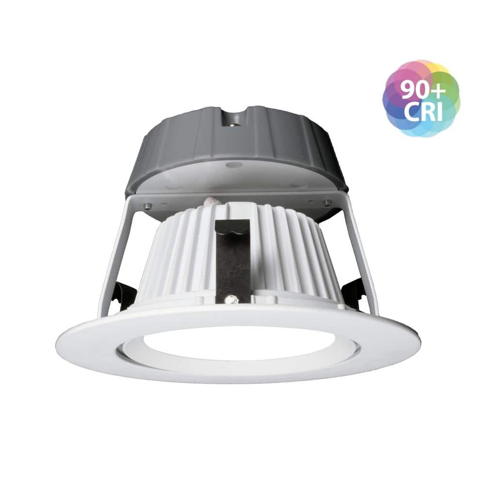 Eco-Friendly 4" White Aluminum LED Recessed Downlight, 2700K