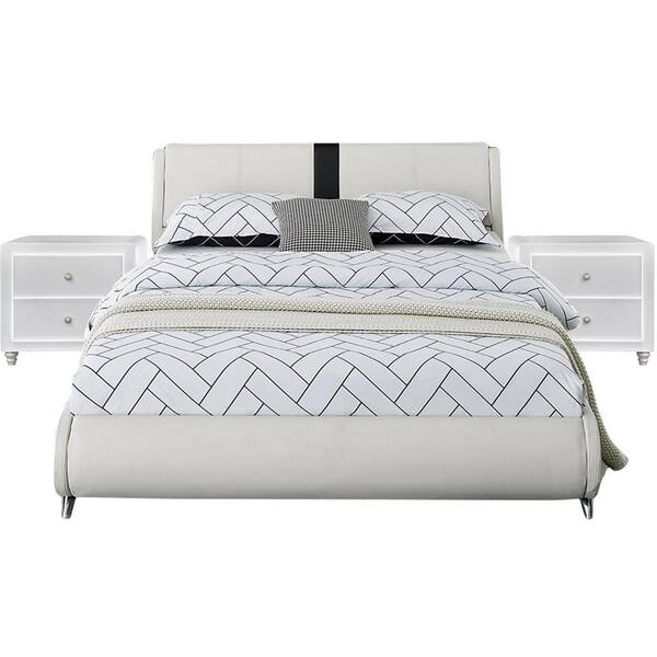 Camden Isle Carlton 88.5 in. 3-Piece White Queen Bedroom Set