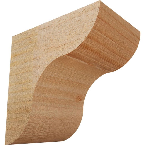 Ekena Millwork 4 in. x 6 in. x 6 in. Douglas Fir Carmel Rough Sawn Corbel