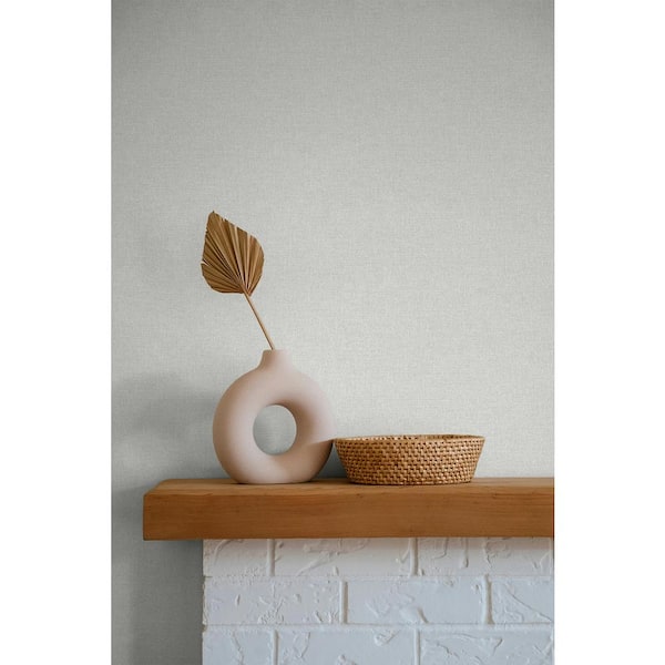 60.75 sq. ft. Soft Grey Normandy Embossed Vinyl Unpasted Wallpaper Roll