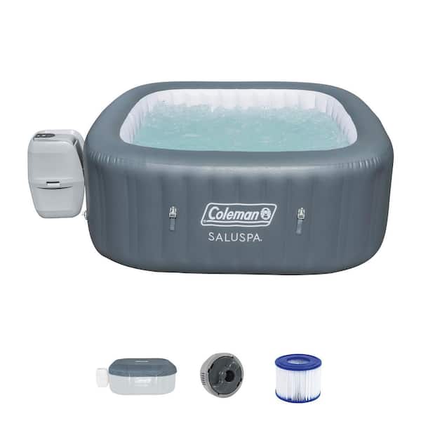 Hawaii 6-Person 140-Jet Inflatable Hot Tub with Spa Seats (4-Pack) and Headrest Pillow (2-Pack)