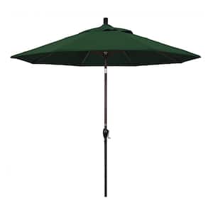 9 ft. Aluminum Push Tilt Patio Umbrella in Hunter Green Pacifica