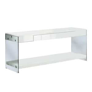 17.75 in. Wide Sabugal 60 in. Height TV Stand in White