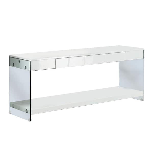 William's Home Furnishing 17.75 in. Wide Sabugal 60 in. Height TV Stand in White