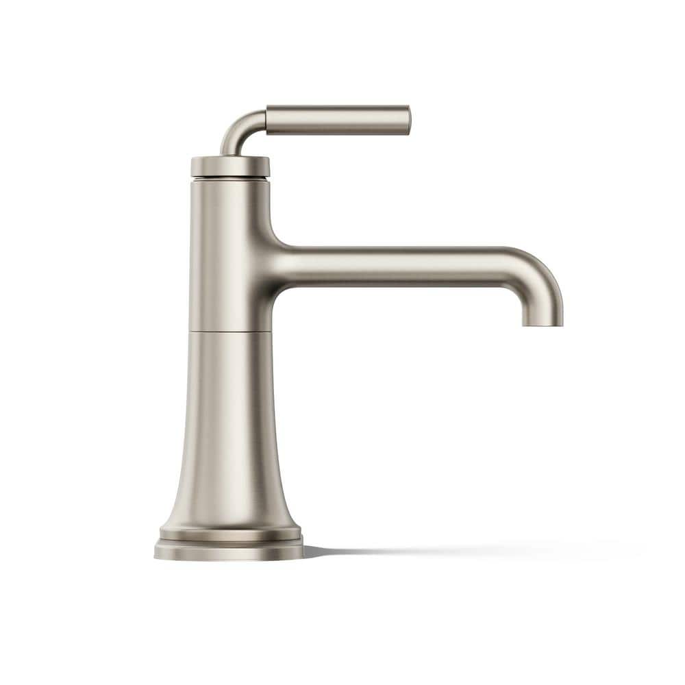 Vibrant Brushed Nickel Single-Handle Bathroom Sink Faucet