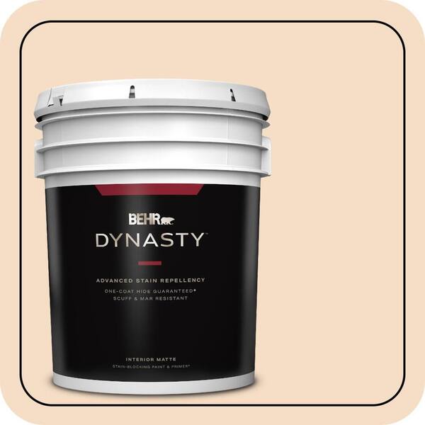 BEHR DYNASTY 5 gal. Home Decorators Collection #HDC-SP14-3 Faint Peach Matte Interior Stain-Blocking Paint & Primer